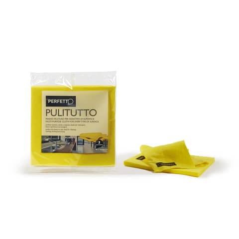 Panni multiuso Perfetto Pulitutto 40x38 cm giallo Conf. 3 pezzi - 0264